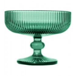 Taça 310ml Para Sobremesa 10,8cm De Altura Cameratta Em Vidro Cor Verde